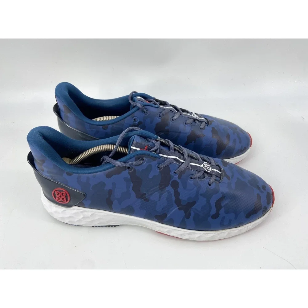 G/FORE Shoes Mens 12 Blue MG4+ Camo Golf Spikeless Sneakers Athletic Comfort - Picture 2 of 11